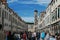 Street Stradun and Franciscan Monastery in Dubrovnik