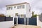 Street suburb home grey dark portal metal aluminum gray house gate garden access door