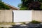 Street suburb home white portal metal aluminum house gate