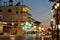 Street after sunset in Platanias, Crete