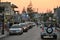 Street after sunset in Platanias, Crete