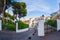 A street to the sea in Benalmadena, a resort on the Costa del Sol near Malaga. Andalusia, Spain. Panorama