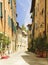 Street in the town of San Quirico d\'orcia, Tuscany