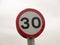 A Street Transportation Sign Permitting 30 Miles Only