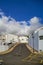 Street with typical Canary style holiday apartments