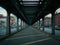 Street under train tracks on Atlantic Avenue, Brooklyn, New York