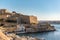 Street of Valleta, Malta`s capital. Cityscape in Sunny Day