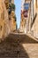 Street of Valleta, Malta`s capital. Cityscapein Sunny Day