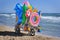 Street vendor on the beach