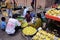 Street Vendor in India Selling Fruit