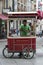 A street vendor roasting chestnuts on Istiklal Caddesi in Istanbul.