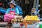 Street vendor selling pineapple