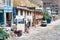 Street view and architecture in the town of Jomsom, Mustang, Nepal