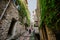 Street view in the beautiful village of Dolceacqua, Italy