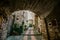 Street view in the beautiful village of Dolceacqua, Italy