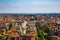 Street view of Bergamo old town, italian city northeast of Milan, in the Lombardy region .