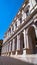 Street view of Bergamo old town, italian city northeast of Milan, in the Lombardy region .