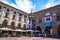 Street view of Bergamo old town, italian city northeast of Milan, in the Lombardy region .