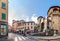 Street view in Castelnovo Garfagnana, Italy