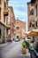 Street view and church of Saint Eufemia in Verona. Italy