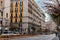 Street view in Corso Umberto I and Piazza Giovanni Bovio, Naples, Italy