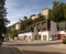 Street view of fire station and castle in Aarburg, Solothurn in Switzerland