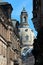 Street view of Frauenkirche, the most famous architectural monument of Dresden, Germany