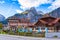 Street view in Kandersteg, mountains, Switzerland