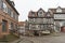 Street view of a medieval town Gelnhausen.