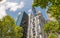 Street view of Melbourne skyscrapers, Victoria, Australia