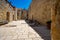 street view of the old town of dubrovnik in croatia, courtyard, medieval European architecture, the concept of traveling in the