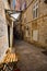 street view of the old town Dubrovnik, Croatia, medieval European architecture, narrow streets in historic city, the concept of