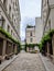 Street view of Paris buildings in France