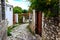 Street view at Portaria village of Pelion, Greece