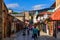 Street view of Stari Grad, the old city of Sarajevo in Bosnia and Herzegovina