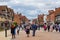 Street view of Stratford, a town in Cotswolds area known as the birthplace of Shakespeare, in England, UK