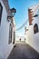 Street view of Teguise town in Lanzarote Island, Spain