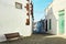 Street view of Teguise town in Lanzarote Island, Spain