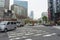 Street view of Tokyu Plaza building in Ginza in Tokyo, Japan