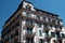 Street view with traditional house in city centre of Chamonix, famous ski resort located in Haute-Savoie, France