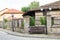 Street view of typical old Bulgarian architecture, Tryavna, Bulg