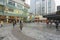 Street view of Yurakucho train station with unidentified people walking in Tokyo, Japan