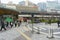 Street view of Yurakucho train station with unidentified people walking in Tokyo, Japan