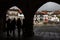 A Street walking in the Streets of Guimares, UNESCO World Heritage, chasing light and shadows, Guimares, Portugal.