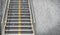 Street Walkway overpass stair with cement background for poster