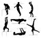 Street workout silhouettes