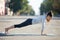 Street yoga: plank pose