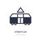 streetcar icon on white background. Simple element illustration from Transport concept