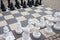 Streetchess at a square in the Netherlands