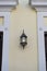 streetlamp lantern on house wall. streetlamp lantern outdoor. photo of streetlamp lantern